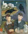 Boys with birds on their heads (from Mrs Gaskell